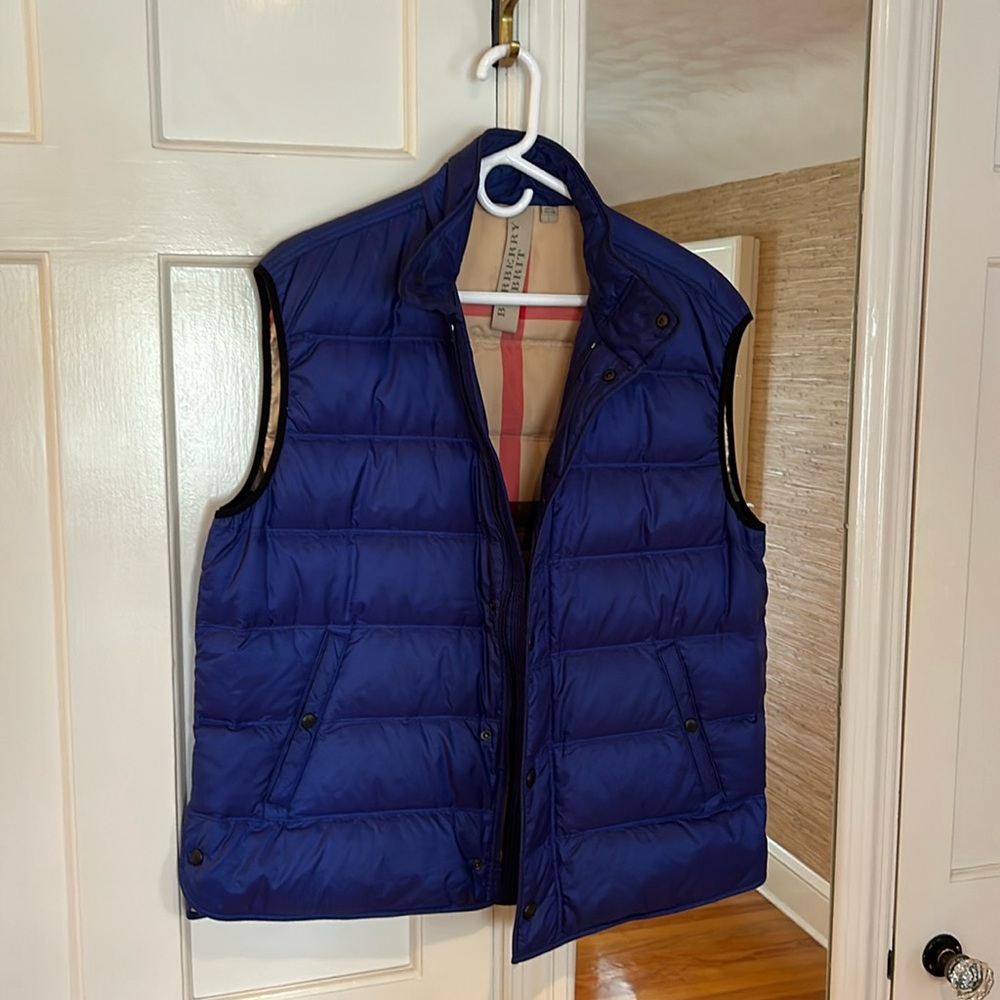 Burberry Brit royal blue puffer vest men’s size L
